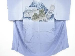 アンティーク　色紙に時代人物模様男物長襦袢